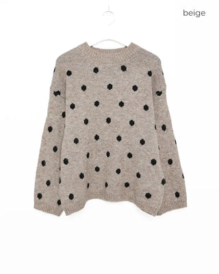 Polka Dot Round Knit