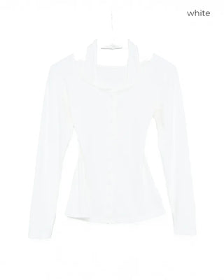 Halter layered cardigan