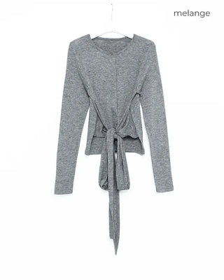 Cardigan set with wrap bustier