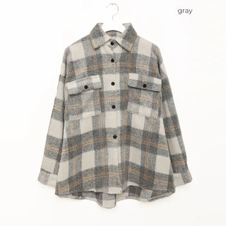 Oversized Check Shirt Jacket