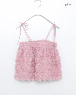 Flower sleeveless blouse