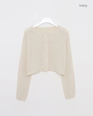 Cropped round cardigan