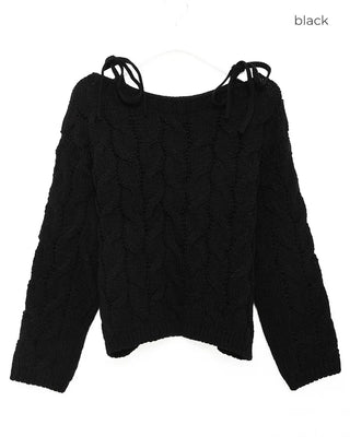Shoulder ribbon knit