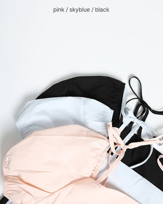 2-way ribbon strap blouse