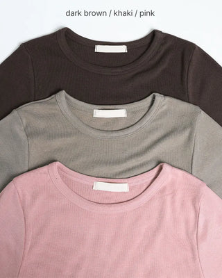 Basic Color Round T-Shirt