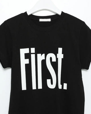 First Lettering Half T-Shirt