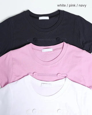 Napoleon button design half T-shirt