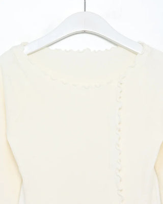 Frill-detail slim knit