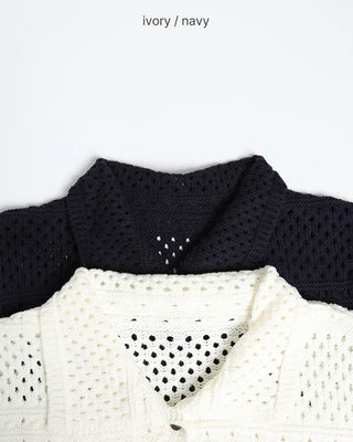 Crochet Point Knit Cardigan
