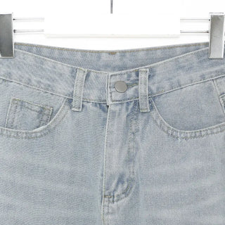 Pocket ribbon detail denim pants