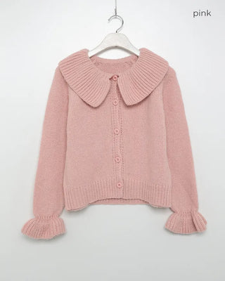 Frill collar cardigan