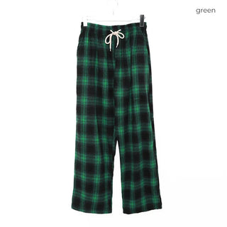 Tone-on-tone check banding pants