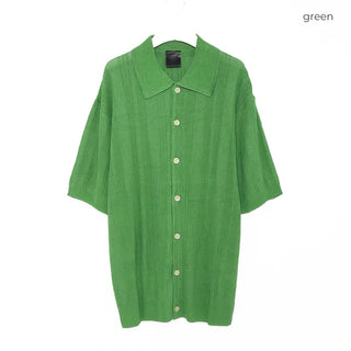 Short-sleeved knit cardigan