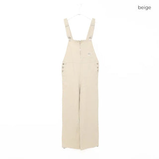 Front zip cotton overalls