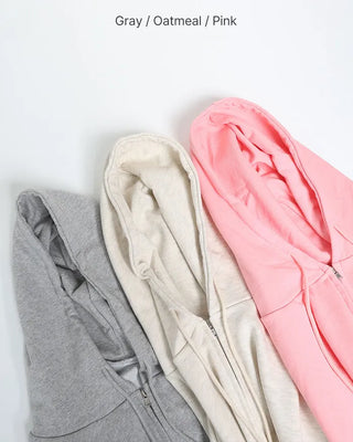 Oversized Basic Zip Hoodie