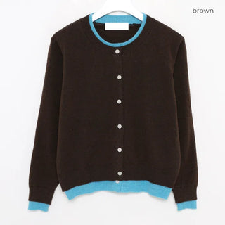 Layered color cardigan