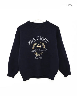 CREW Lettering Stitch Knit