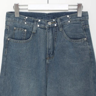 Wide-fit denim pants