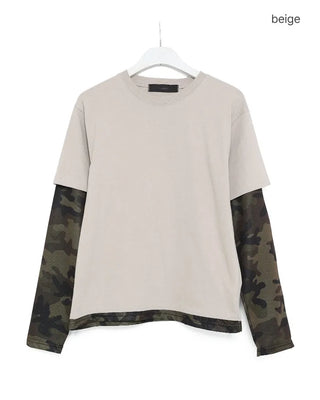 Camouflage layered T-shirt