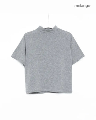 Basic half-neck T-shirt
