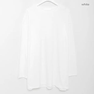 Oversized basic long-sleeved T-shirt