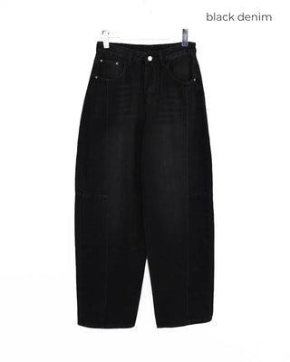 Side yoke seam wide jeans