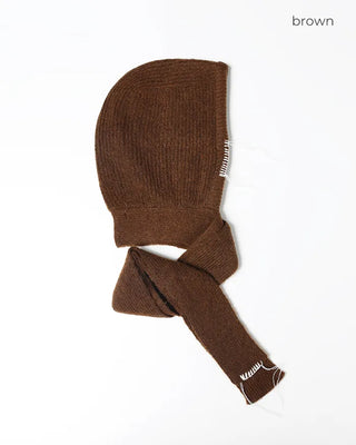 Stitch detail knit balaclava