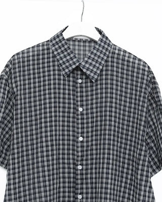 Modern check short-sleeved shirt