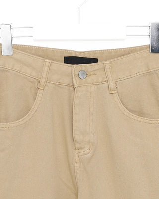 Wide double outseam cotton cargo pants