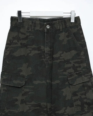 Camouflage Cargo Wide Pants