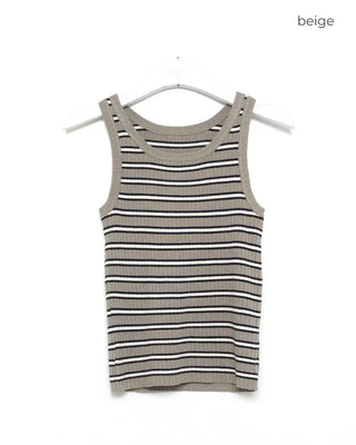 Bordered color sleeveless