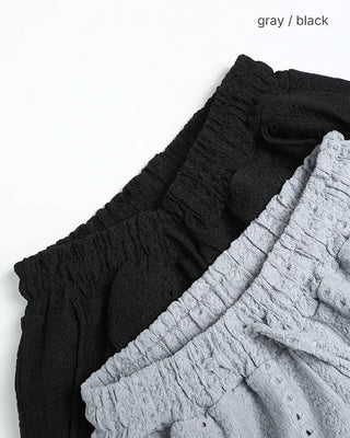 Waist String Sheer Lace Easy Pants