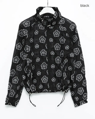 Flower Patch Jacquard Sheer Windbreaker