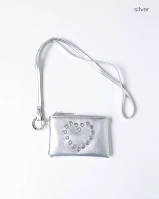 Heart Cubic Stripe Wallet Pouch