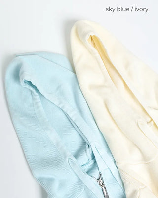 Knit zip hoodie