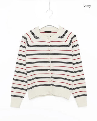 Striped Round Cardigan