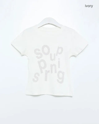 Soup Lettering Short-Sleeved T-Shirt