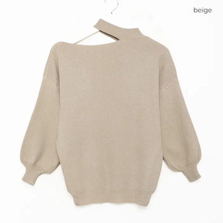 Asymmetrical Turtleneck Knit