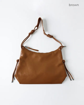 Leather Twist Shoulder Bag