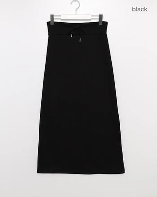 Waist string maxi skirt