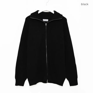 (Unisex) Raglan High Neck Zip Cardigan