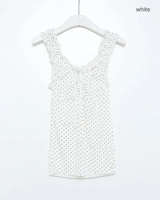 Polka Dot Ribbon Tie Camisole