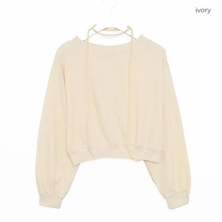 Choker One-Shoulder Sweatshirt