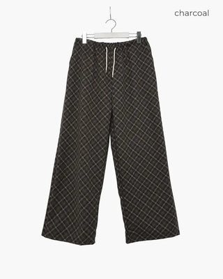 Checked wide-leg pants