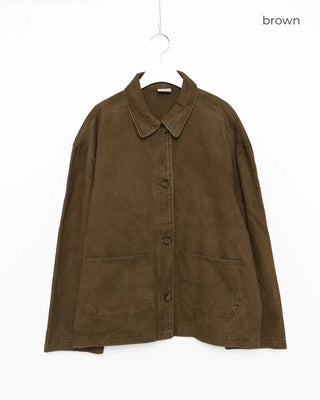 Washed pocket work jacket