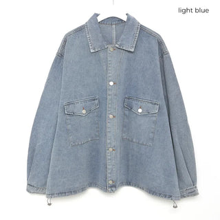 (Unisex) Out-pocket denim jacket