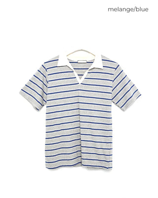 Colored striped short-sleeved T-shirt