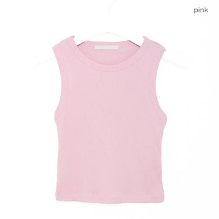 Cropped simple tank top