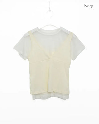 Mash Short-Sleeve Sleeveless Layered Set