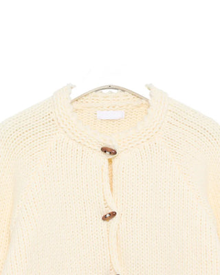 Toggle button detail knit cardigan